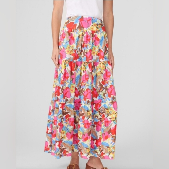 NWT! J. McLaughlin, Ophelia Maxi Skirt in Coconut Grove, Size Small, MSRP $188 - Picture 3 of 11